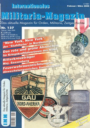 Internationales Militaria-Magazin Februar März 2009 Deckblatt